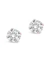 Sterling Forever 14k Rose Gold Over Silver Cz Studs In Brown