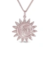 Sterling Forever 14k Rose Gold Plated Moon & Sun Pendant Necklace