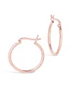 Sterling Forever 14k Rose Gold Vermeil Hoops