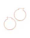Sterling Forever 14k Rose Gold Vermeil Hoops