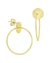 Sterling Forever Sterling Silver Solid Circle Stud Drop Earrings