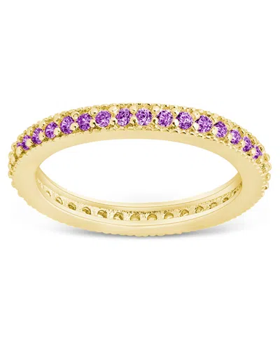 Sterling Forever 2.5mm Thin Cubic Zirconia Band Ring In Multi