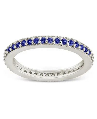 Sterling Forever 2.5mm Thin Cubic Zirconia Band Ring In Multi