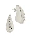 Sterling Forever Raze Mother Of Pearl Studded Drop Earrings In Silver