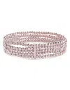 Sterling Forever 5 Row Beaded Bracelet In Multi