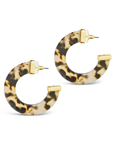 Sterling Forever 50mm Cap Resin Hoops In Multi