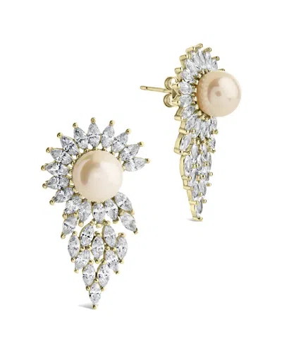 STERLING FOREVER STERLING FOREVER 8MM PEARL CZ RHIANNA & STATEMENT STUD EARRINGS
