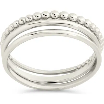 Sterling Forever Adele Stacking Ring In Silver