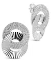Sterling Forever Adelina Linking Drop Stud Earrings In Silver