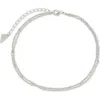 Sterling Forever Alison Layered Chain Anklet In Silver