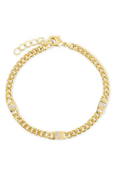 STERLING FOREVER STERLING FOREVER AMALIA CUBIC ZIRCONIA CHAIN BRACELET
