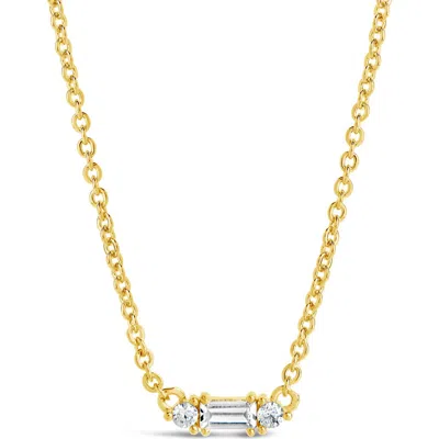 Sterling Forever Amara Cubic Zirconia Pendant Necklace In Gold