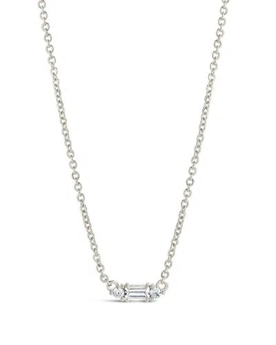 Sterling Forever Amara Cz Pendant Necklace In Silver