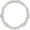 Sterling Forever Amaris Beaded Bracelet In Silver