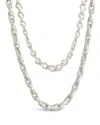 Sterling Forever Amedea Layered Necklace In Metallic