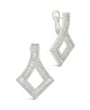 Sterling Forever Amina Cubic Zirconia Drop Earrings In Rhodium Plated In Silver