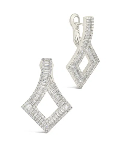 STERLING FOREVER AMINA CUBIC ZIRCONIA STATEMENT DROP EARRINGS