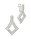Sterling Forever Amina Cubic Zirconia Drop Earrings In Rhodium Plated In Metallic