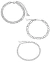 Sterling Forever Anchor Chain Link Bracelet Set