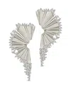 Sterling Forever Angelina Cz Fan Drop Studs Earrings In Silver