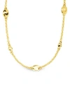 Sterling Forever Angie Station Necklace In Gold