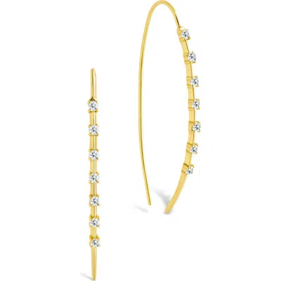 Sterling Forever Annalise Cubic Zirconia Studded Threader Earrings