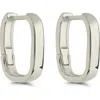 Sterling Forever Annika Polished Square Huggie Hoop Earrings In Metallic