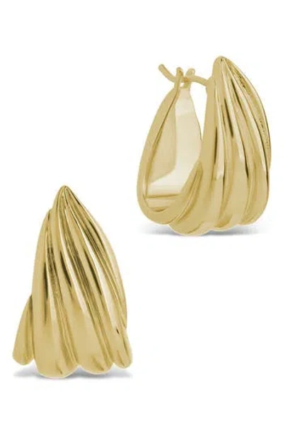 Sterling Forever Anouk Twist Hoop Earrings In Gold