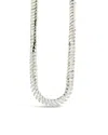 Sterling Forever Arabella Cz Chain Necklace In Silver