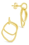 Sterling Forever Arabelle Modern Geometric Drop Earrings In Gold
