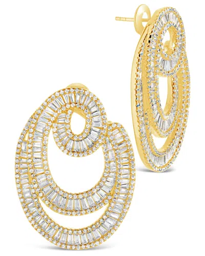 Sterling Forever Arie Cz Statement Drop Earrings In Gold