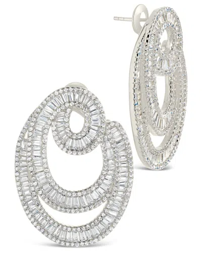 Sterling Forever Arie Cz Statement Drop Earrings In Silver