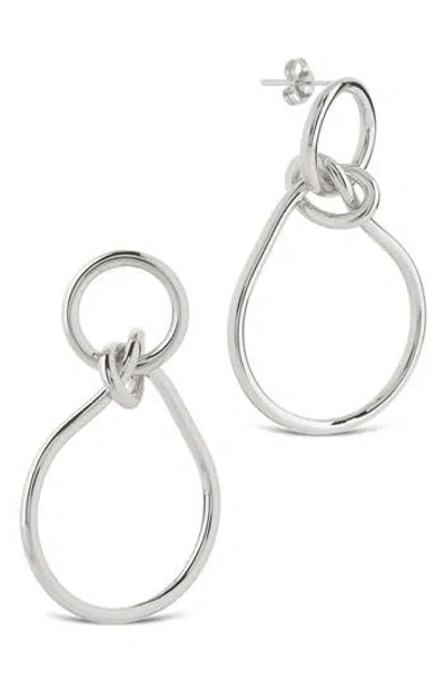 Sterling Forever Aubree Twist Knot Dangle Earrings In Metallic