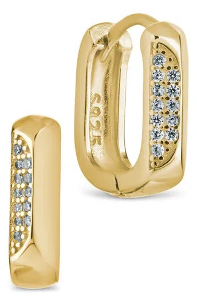 Sterling Forever Aubriella Cubic Zirconia Hoop Earrings In Gold