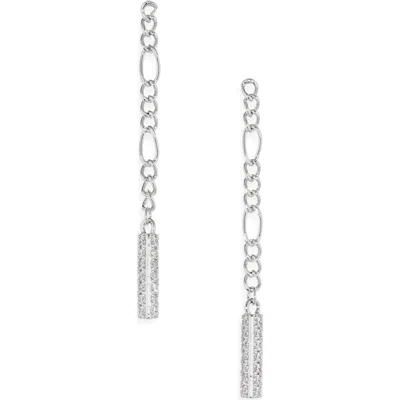 Sterling Forever Audlyn Chain Drop Earrings In Silver
