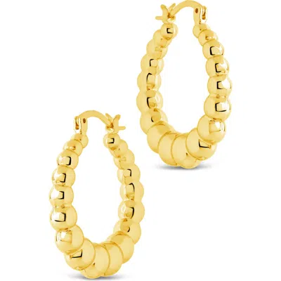 Sterling Forever Audrey Bubble Sphere Hoop Earrings In Gold