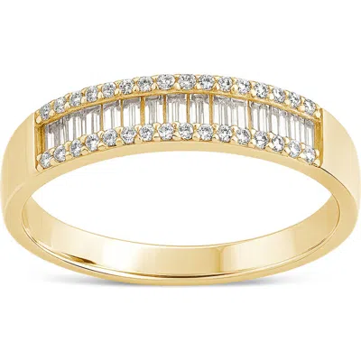 Sterling Forever Baguette Bar Ring In Gold