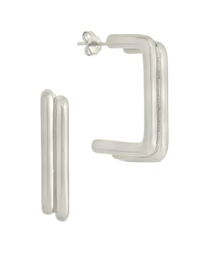 STERLING FOREVER STERLING FOREVER BAGUETTE HOOPS