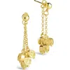 Sterling Forever Beaded Medallion Chain Studs