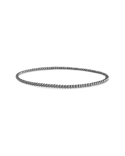 Sterling Forever Beaded Stretch Bracelet In Metallic