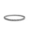 Sterling Forever Beaded Stretch Bracelet In Metallic