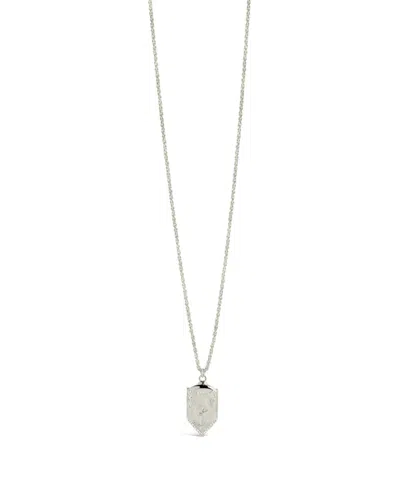 Sterling Forever Beam Me Up Cubic Zirconia Pendant Necklace In Silver