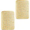 Sterling Forever Beignet Cubic Zirconia Stud Earrings In Gold