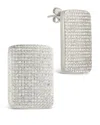Sterling Forever Beignet Cubic Zirconia Stud Earrings In Metallic