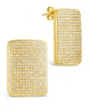 Sterling Forever Beignet Cz Stud Earrings In Gold