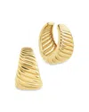 Sterling Forever Beth Twisted Ear Cuffs In Gold