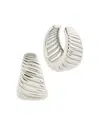 Sterling Forever Beth Twisted Ear Cuffs In Silver