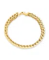 Sterling Forever Bethany Ripple Watch Band Bracelet In Gold