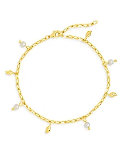 Sterling Forever Beverly Ankle Bracelet In 14k Gold Plated