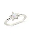 Sterling Forever Bez Mother Of Pearl Star Ring In Metallic